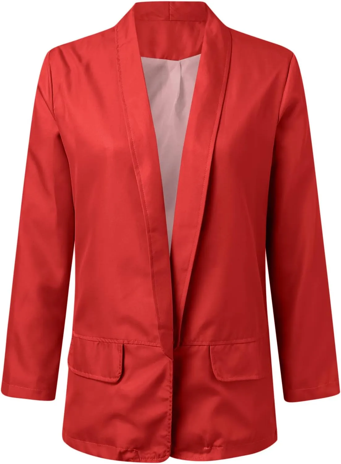 2024 Classic Blazers for Women Long Sleeve Lapel Business Jackets Casual Loose Open Front Cardigans Fall Fashion Suit