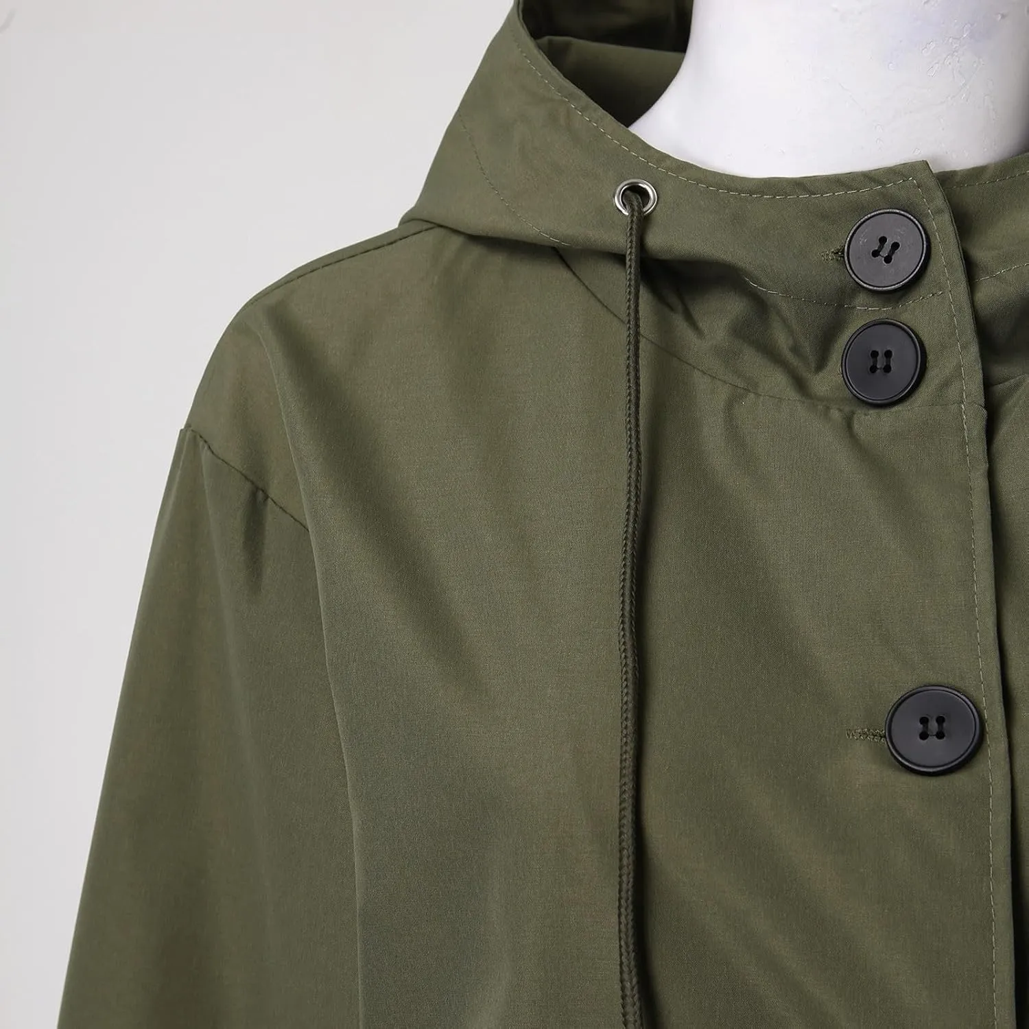 2025 Women's Fashion Trench Coat Notch Lapel Double Breasted Thick A Line Pea Coats Jacket with Pockets
