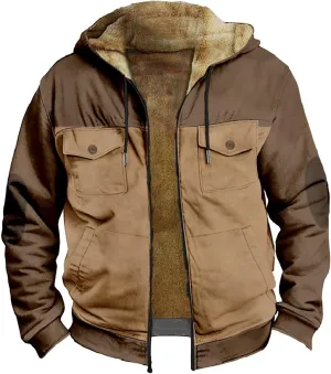 ADJHDFH Mens Sherpa Lined Hoodies Zip Up Mens 5Xl Jacket Mens Grey Zip Up Hoodie Mens Winter Hoodies Zip Up Heavyweight