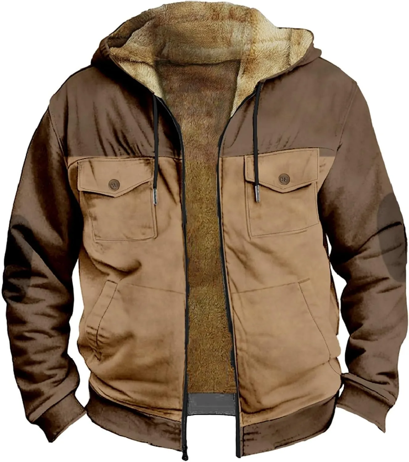 ADJHDFH Mens Sherpa Lined Hoodies Zip Up Mens 5Xl Jacket Mens Grey Zip Up Hoodie Mens Winter Hoodies Zip Up Heavyweight