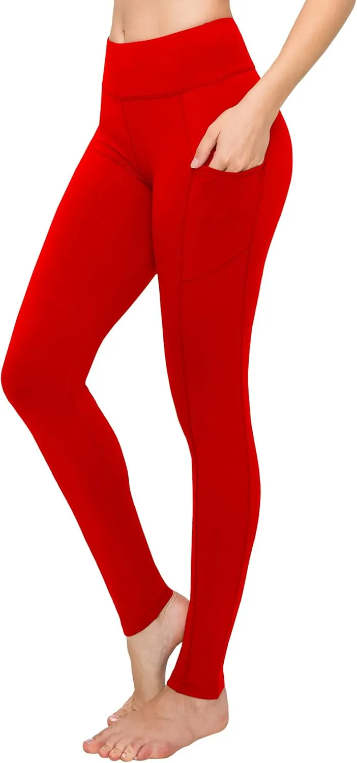 ALWAYS Women's Yoga Leggings - High Waist Premium Soft Solid Stretch High Waist Legging Pants