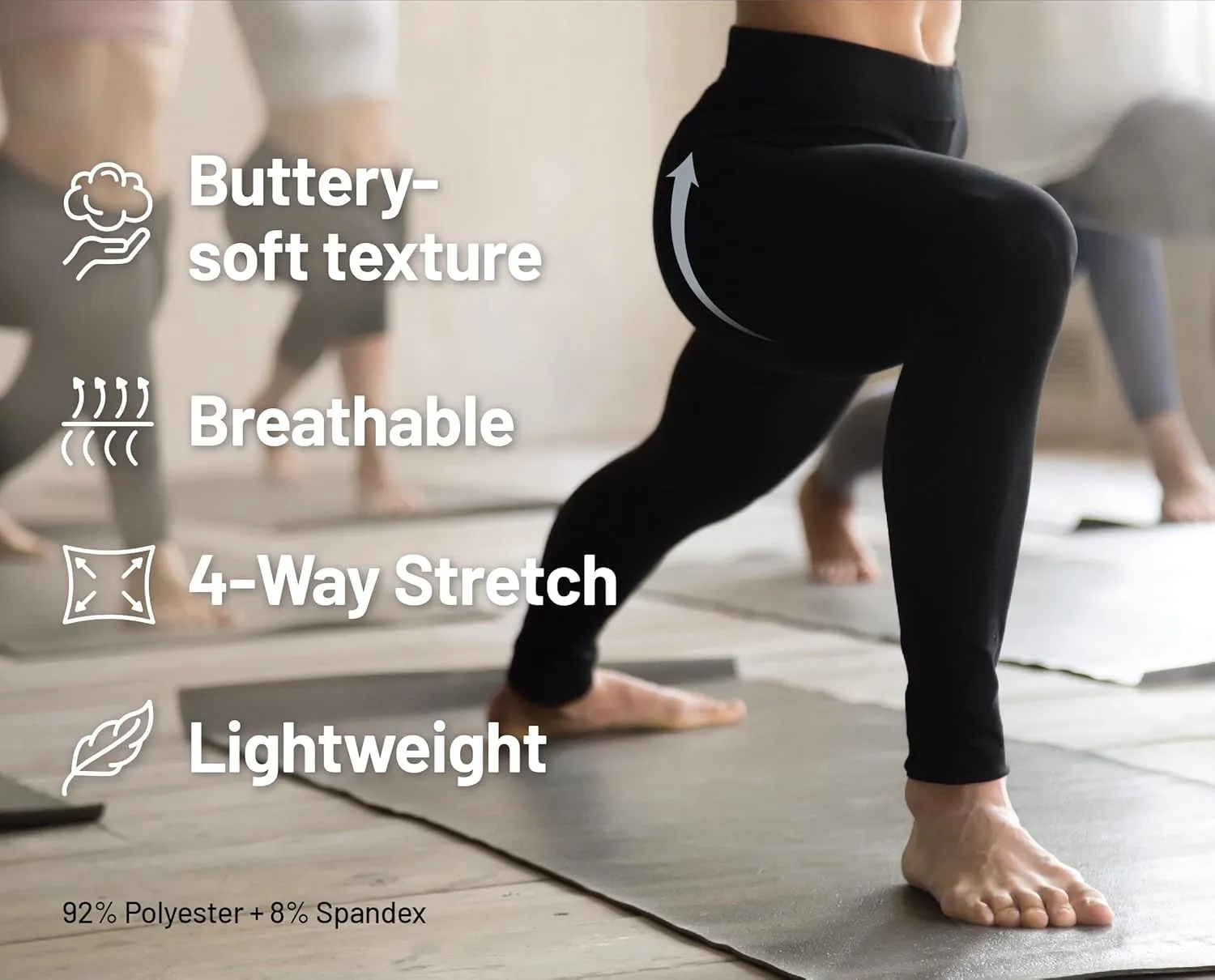 ALWAYS Women's Yoga Leggings - High Waist Premium Soft Solid Stretch High Waist Legging Pants