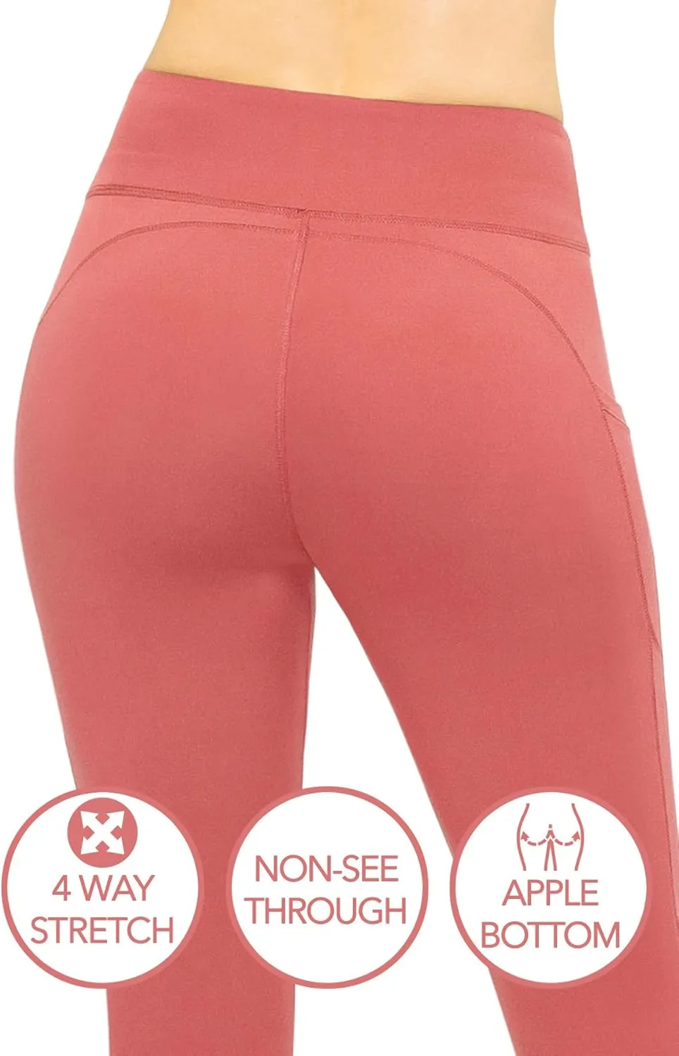 ALWAYS Women's Yoga Leggings - High Waist Premium Soft Solid Stretch High Waist Legging Pants