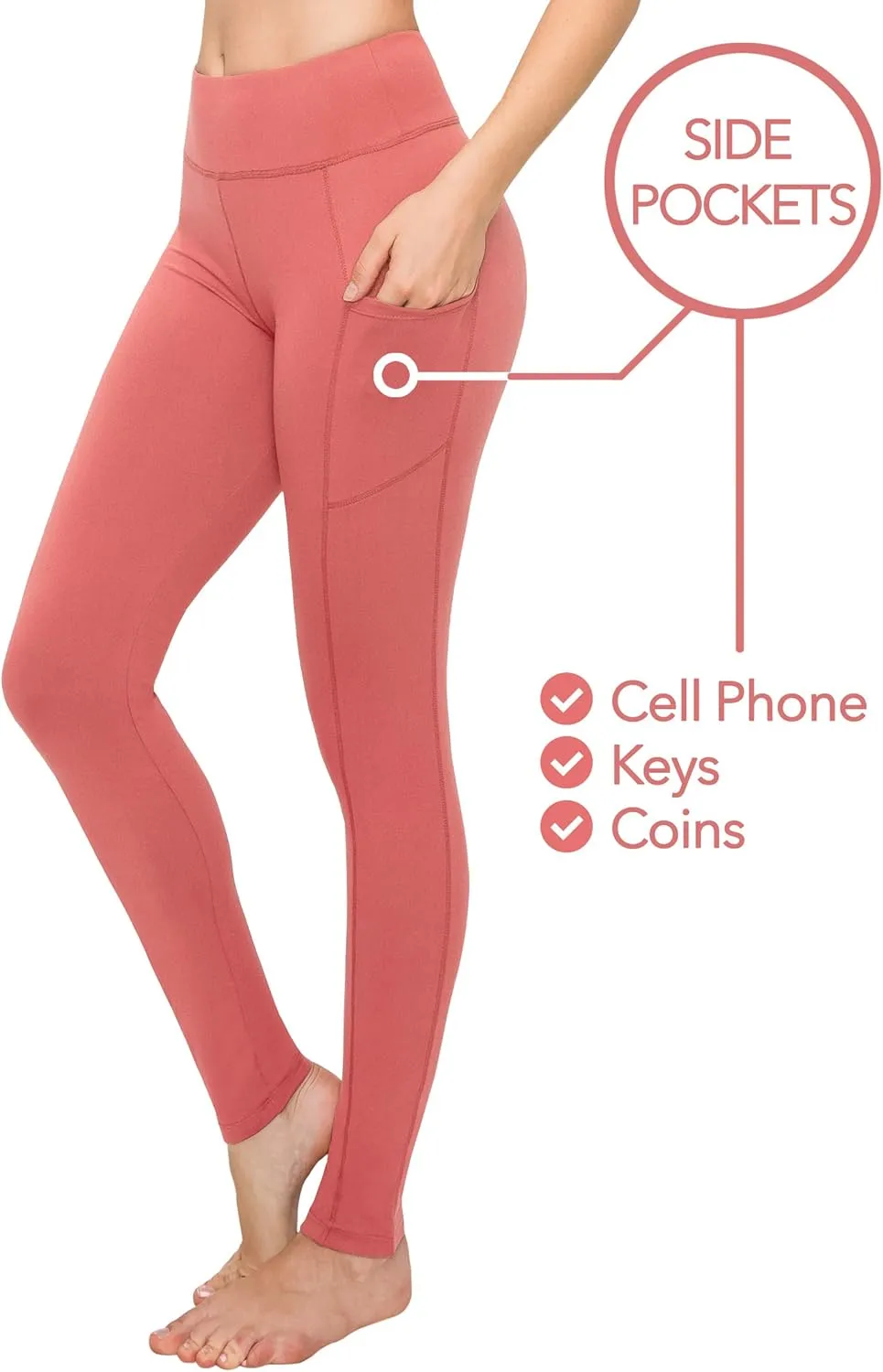 ALWAYS Women's Yoga Leggings - High Waist Premium Soft Solid Stretch High Waist Legging Pants