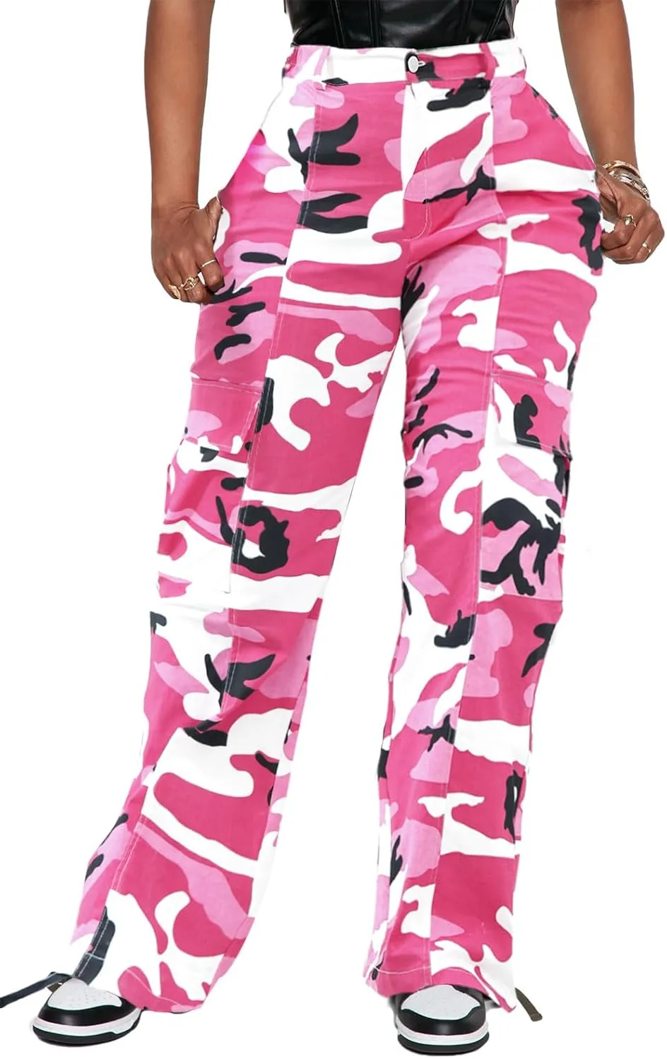 BEJONS Women’s Relaxed Fit All Day High Waist Cargo Pants
