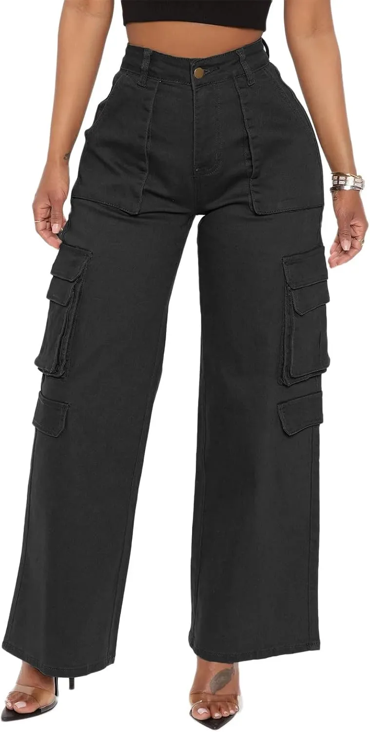 BEJONS Women’s Relaxed Fit All Day High Waist Cargo Pants