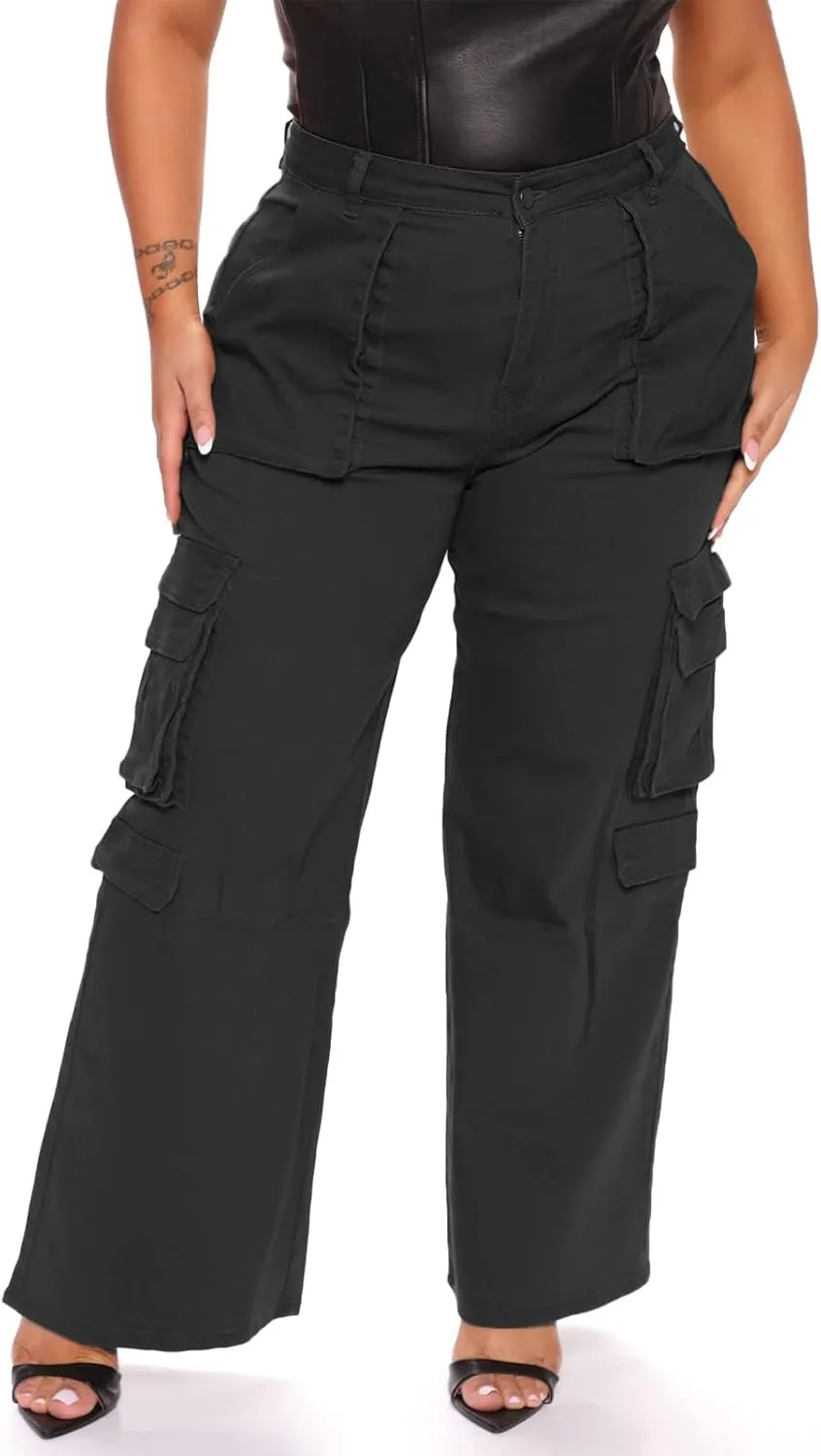 BEJONS Women’s Relaxed Fit All Day High Waist Cargo Pants