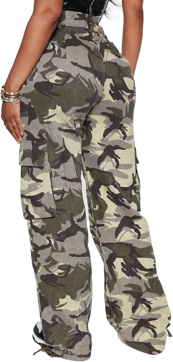 BEJONS Women’s Relaxed Fit All Day High Waist Cargo Pants