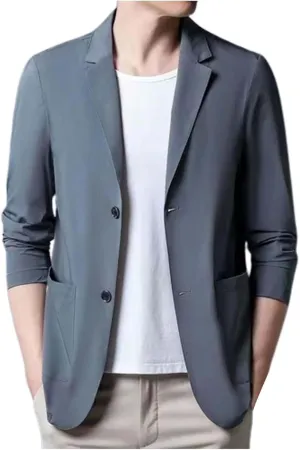 Black Blazer Charm Casual Fashion Coat Men Tops Fit One Button Slim Men's Coats Jackets Jacket Suit For Men Jacket