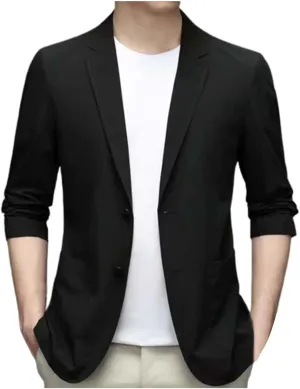 Black Blazer Charm Casual Fashion Coat Men Tops Fit One Button Slim Men's Coats Jackets Jacket Suit For Men Jacket