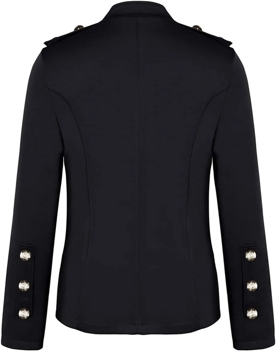 Blazer Jackets for Womens Mock Neck Button Jacket Open Front Cardigan Classic Daily Business Casual Suit Coats
