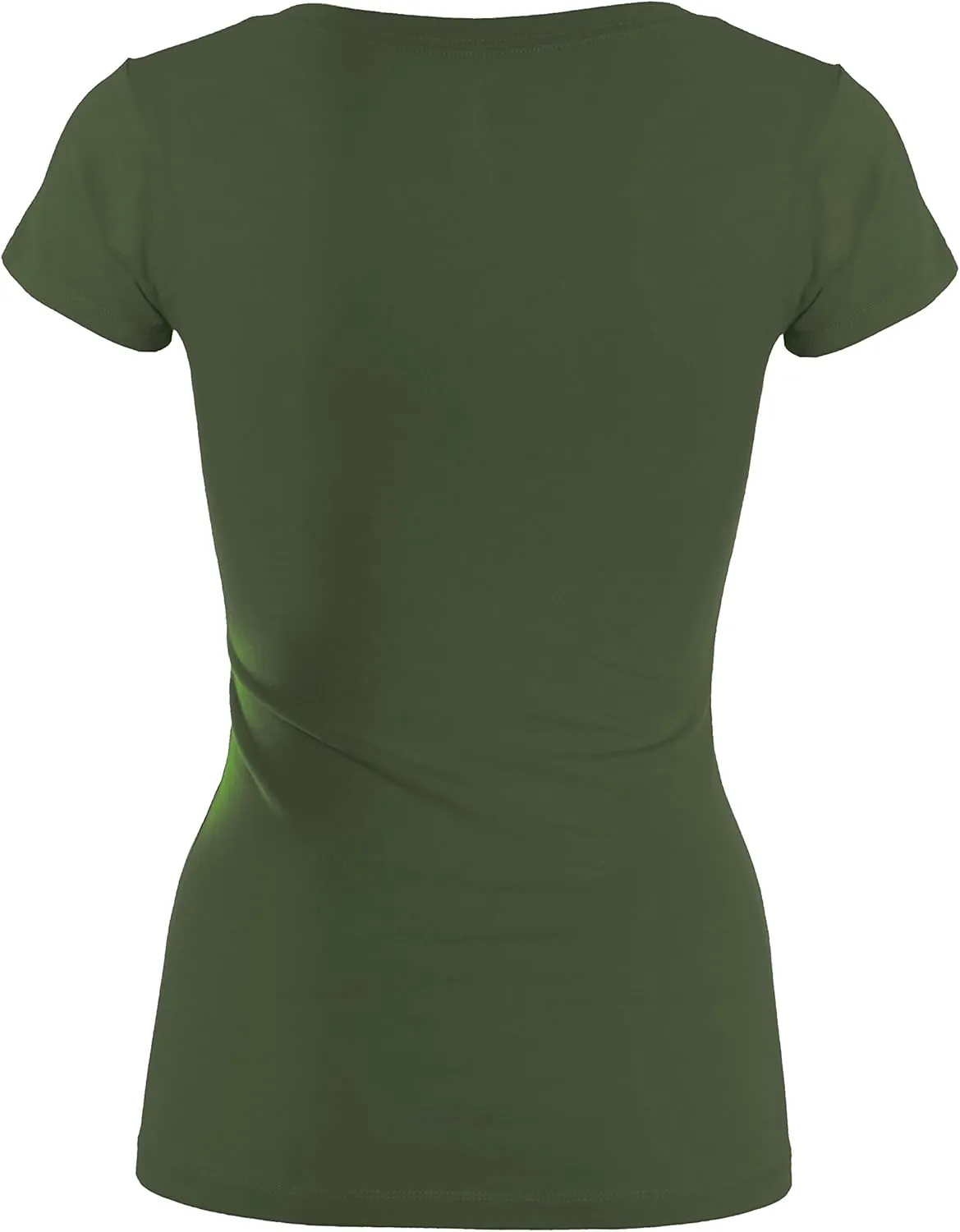 Bozzolo Women's Plain Basic V Neck Short Sleeve Cotton T-Shirts