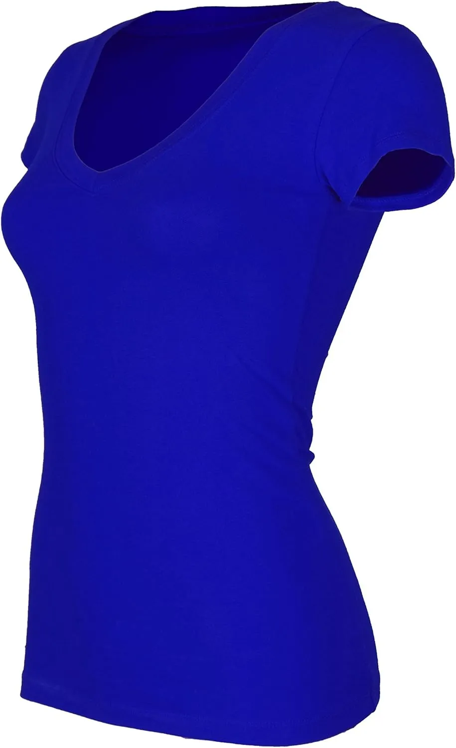 Bozzolo Women's Plain Basic V Neck Short Sleeve Cotton T-Shirts