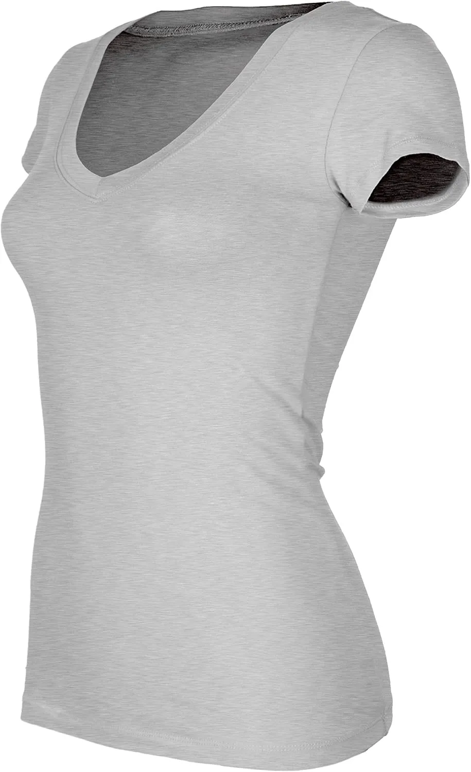 Bozzolo Women's Plain Basic V Neck Short Sleeve Cotton T-Shirts