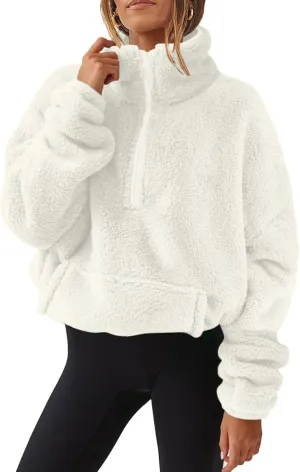 ChicCrate Women's Classic-Fit Soft Fleece Jacket Lightweight Coat Casual Zip Up Sherpa Lined Hoodie Sweatshirt Cozy Outerwear