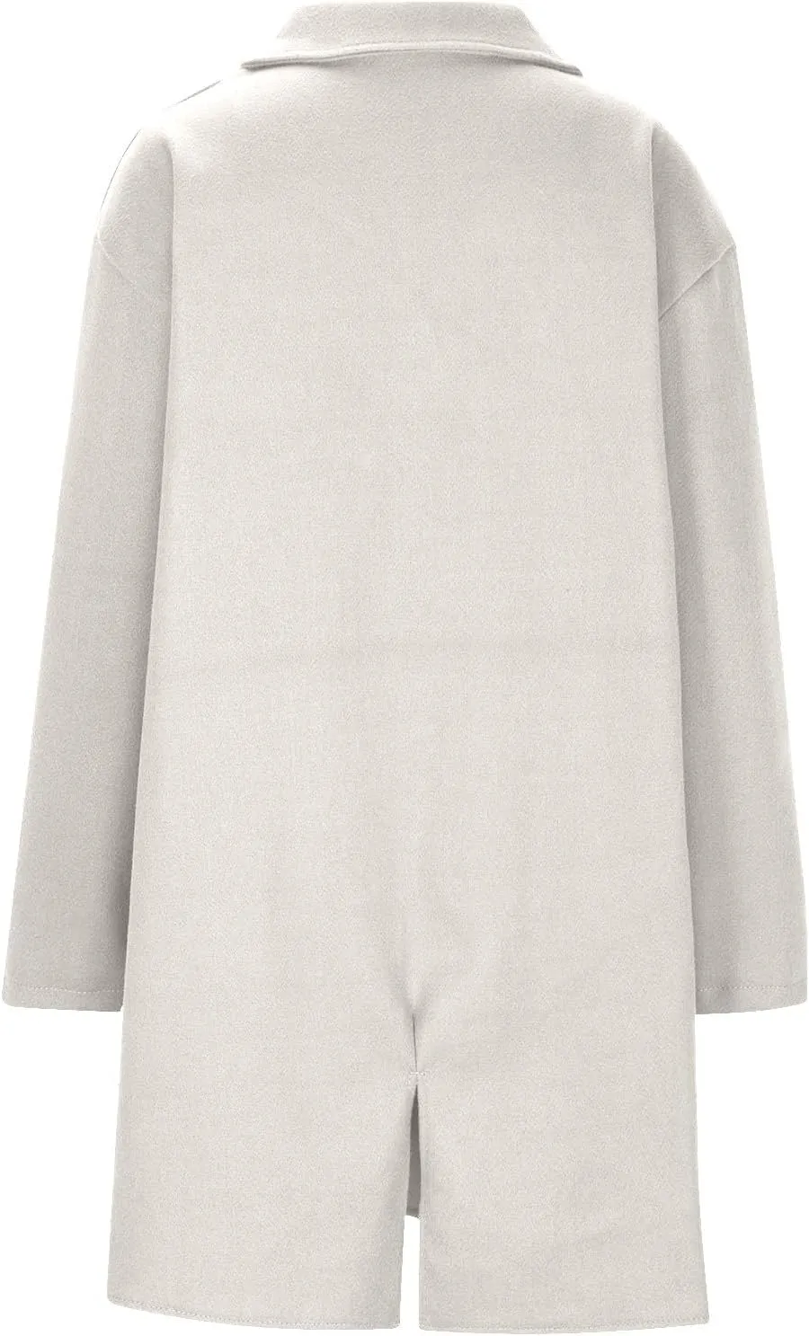 Coatigan for Women Wool Blend Pea Coats Double Breasted Oversized Blazer Knit Open Front Cardigan Sweater with Pocket