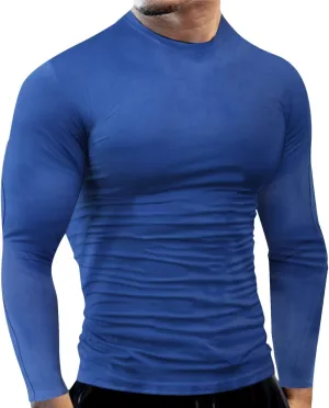 Compression Shirts for Men Fitness Sports Quick Dry Long Sleeve Sweat Shirt Bodybuilding Gym Workout Athletic Tops