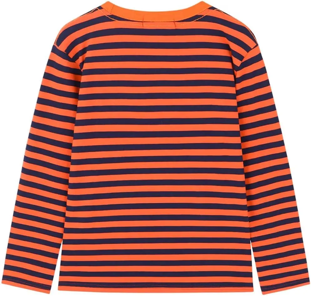 DILBYKE Boys Girl Long Sleeve Striped Crew Neckline T-Shirts Kid Tee