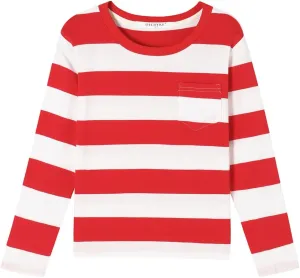 DILBYKE Boys Girl Long Sleeve Striped Crew Neckline T-Shirts Kid Tee