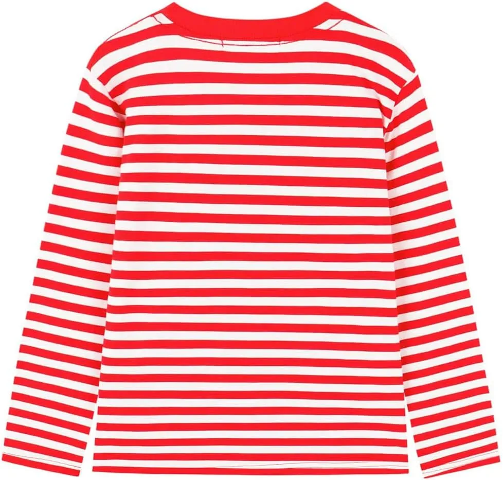 DILBYKE Boys Girl Long Sleeve Striped Crew Neckline T-Shirts Kid Tee