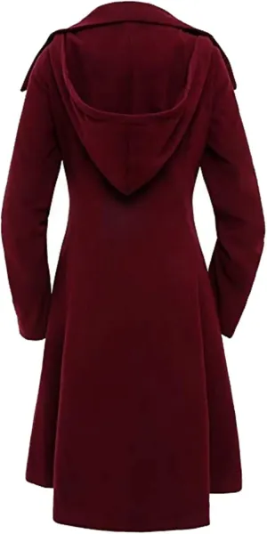Dress Coats for Women Casual Singel-Breasted Notched Lapel Trench Coats Winter Warm Oversized Long Wool Coats