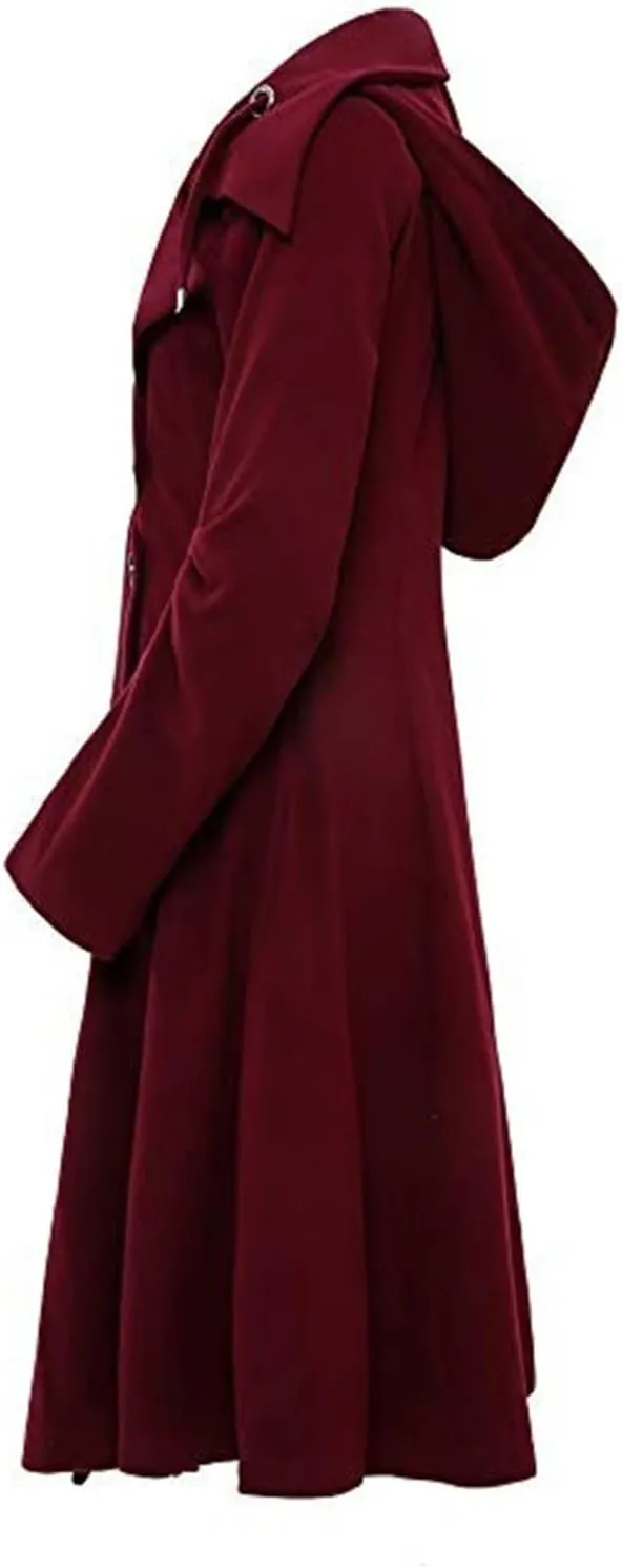 Dress Coats for Women Casual Singel-Breasted Notched Lapel Trench Coats Winter Warm Oversized Long Wool Coats