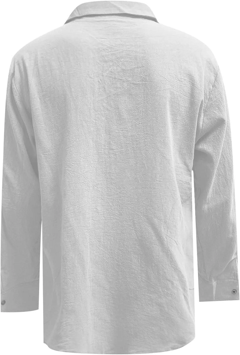 DuDubaby  Mens Thermal Long Sleeve Shirt Designer Spring Summer Casual Cotton Linen Solid Color Loose Stand Collar Shirts