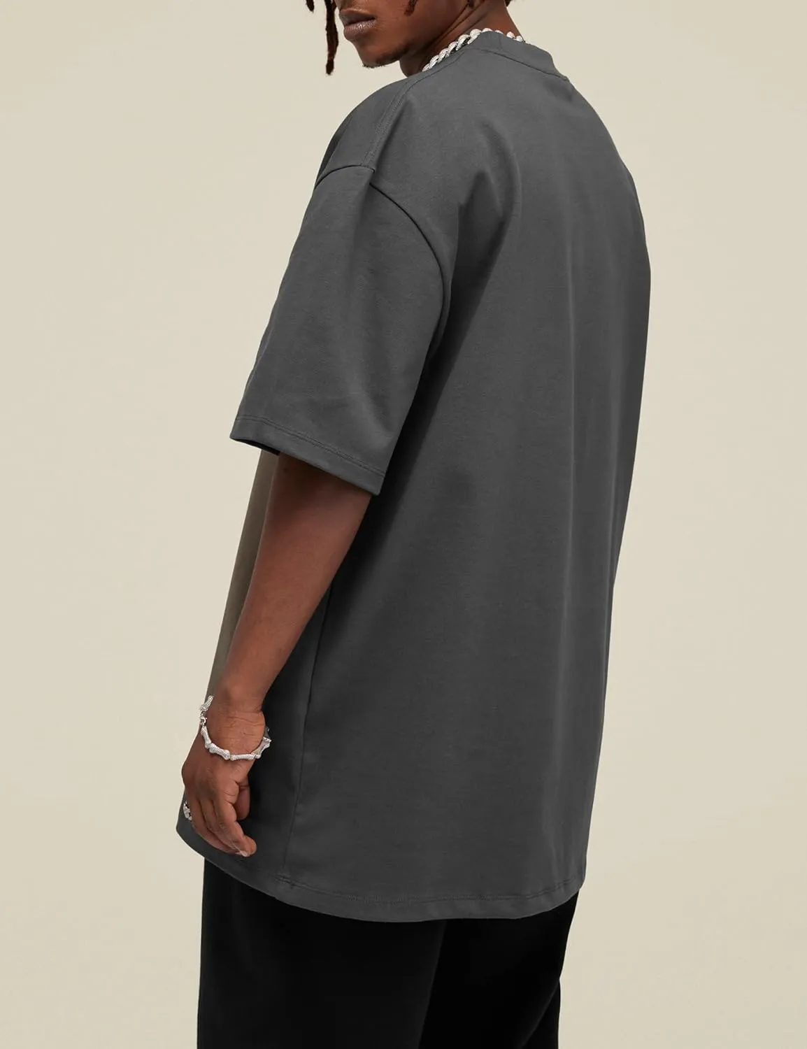 FAIABLE Mens T-Shirts Oversized Tshirts Shirts Heavyweight Basic Plain Tees Cotton Short Sleeve Tee Shirt for Men Unisex