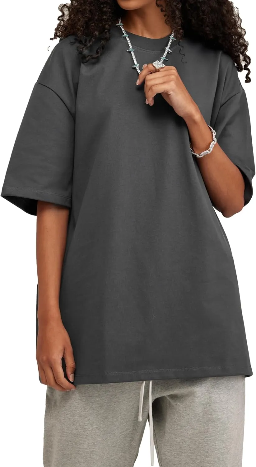 FAIABLE Mens T-Shirts Oversized Tshirts Shirts Heavyweight Basic Plain Tees Cotton Short Sleeve Tee Shirt for Men Unisex