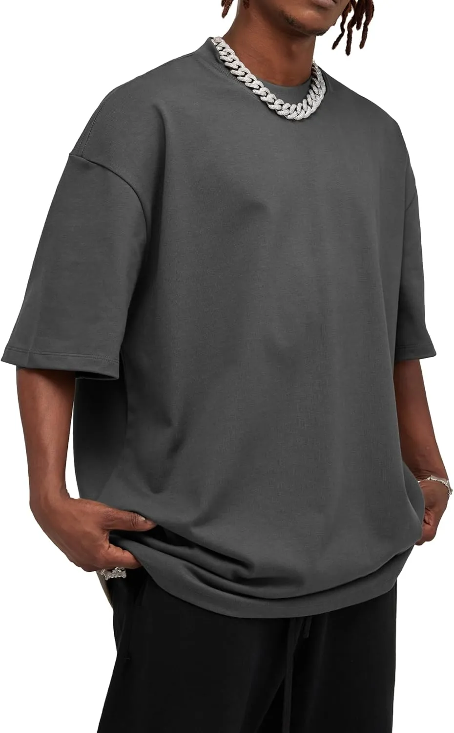 FAIABLE Mens T-Shirts Oversized Tshirts Shirts Heavyweight Basic Plain Tees Cotton Short Sleeve Tee Shirt for Men Unisex