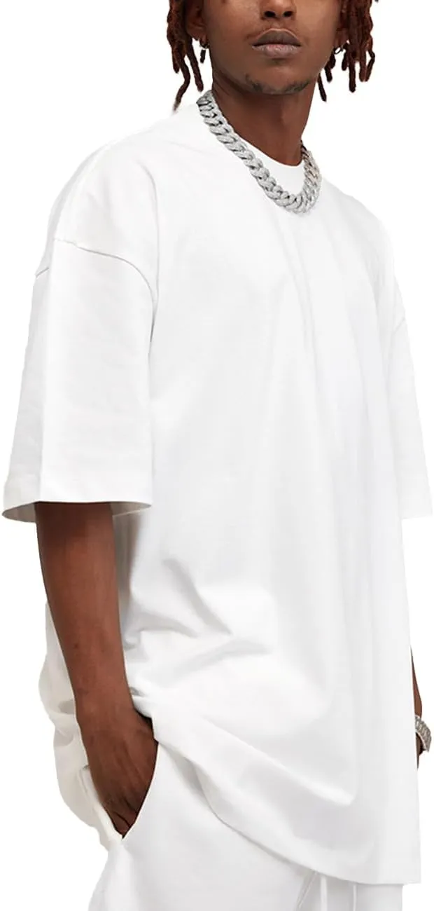 FAIABLE Mens T-Shirts Oversized Tshirts Shirts Heavyweight Basic Plain Tees Cotton Short Sleeve Tee Shirt for Men Unisex