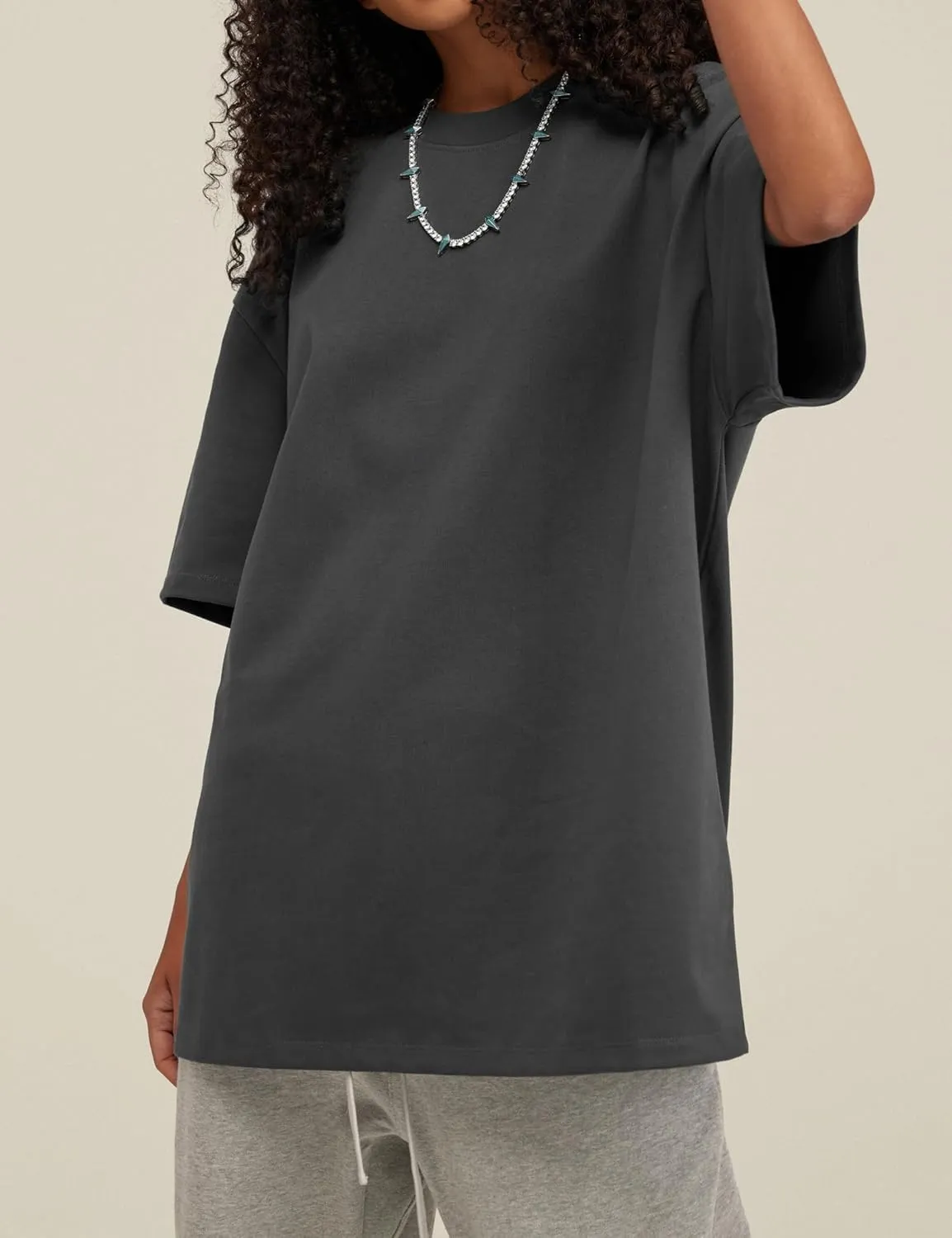 FAIABLE Mens T-Shirts Oversized Tshirts Shirts Heavyweight Basic Plain Tees Cotton Short Sleeve Tee Shirt for Men Unisex