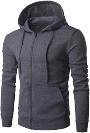 Fall Mens Zip Up Hoodie Loose Fit Full Zip Up Hoodie Casual Mens Sweatshirt Hoodie Fashion Men's Hoodies Pullover