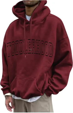 Fashion Hoodies Mens Plus Size Casual Sweatshirts Long Sleeve Printed Outdoor Fall Winter 2024 Sweatshirt