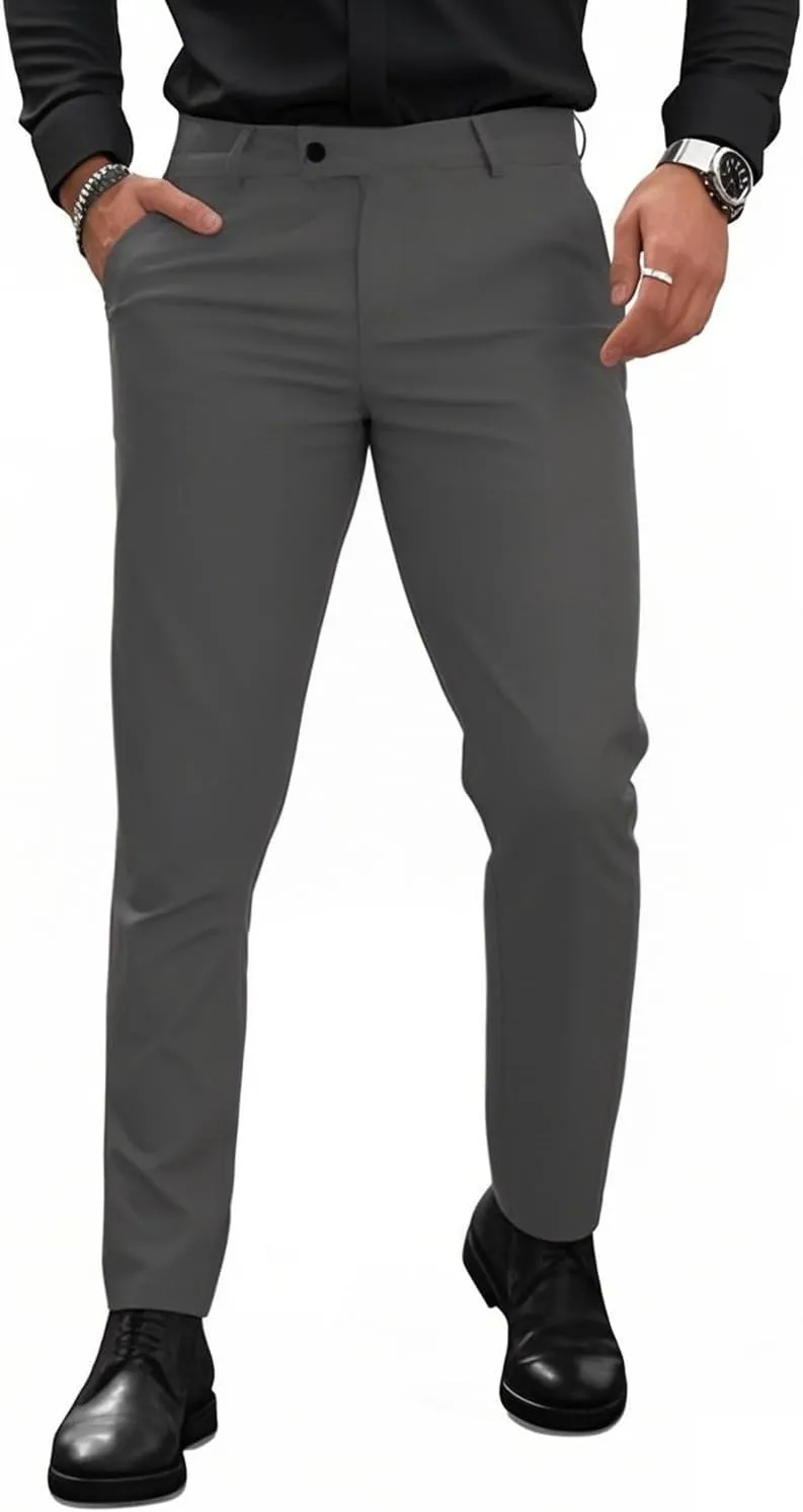 GINGTTO Mens Dress Pants Slim Fit Stretch Formal Pants for Men