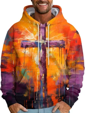 GOFULY Men'S Fashion Hoodies & Sweatshirts Casual Fall Western Aztec Print Graphic Hoodies Long Sleeve Pullover Hoodies