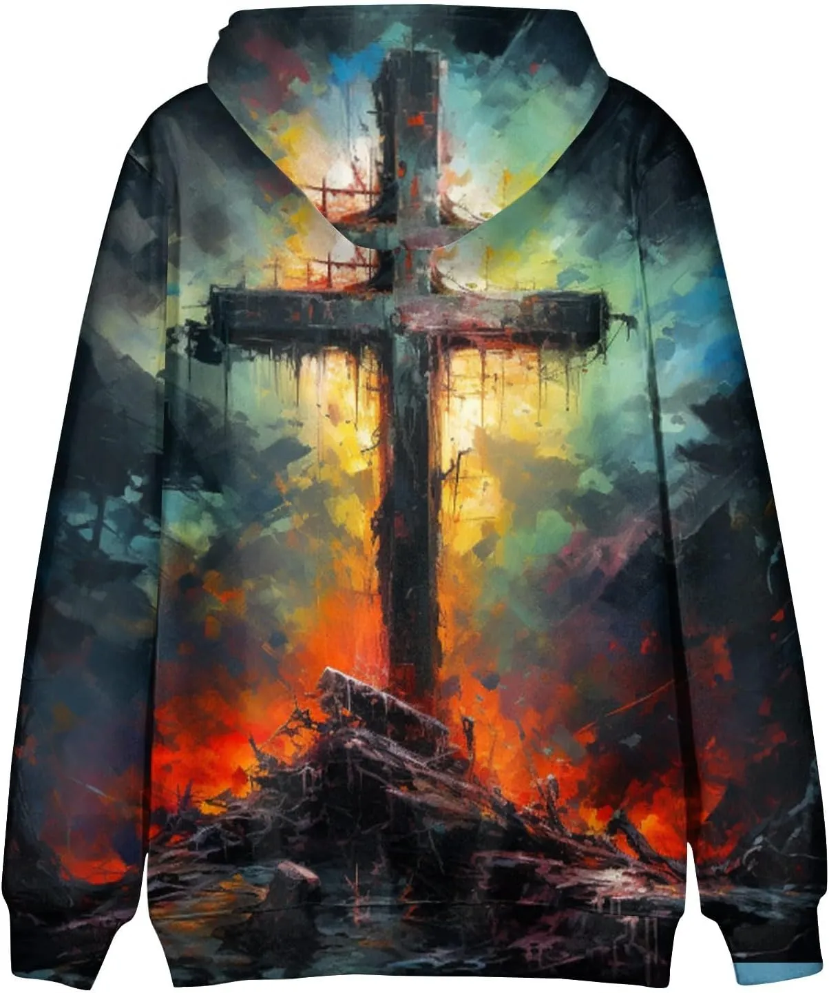 GOFULY Men'S Fashion Hoodies & Sweatshirts Casual Fall Western Aztec Print Graphic Hoodies Long Sleeve Pullover Hoodies