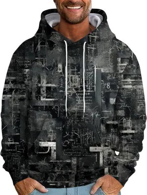 GOFULY Men'S Fashion Hoodies & Sweatshirts Casual Fall Western Aztec Print Graphic Hoodies Long Sleeve Pullover Hoodies