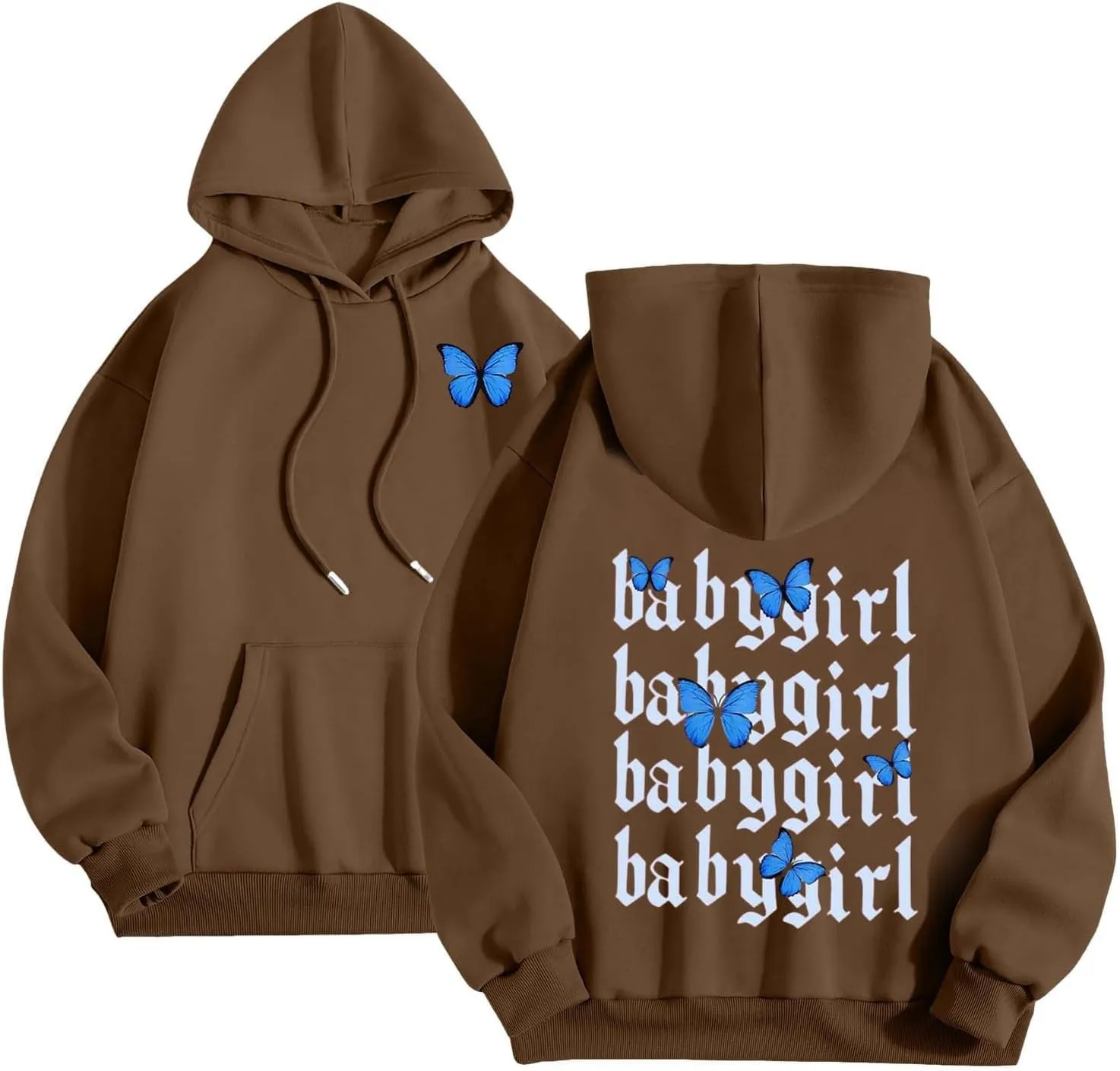 Graphic Hoodie for Women Casual Long Sleeve Cute Hoodies Printed Drawstring Oversized Pullover Hooded Sweatshirt