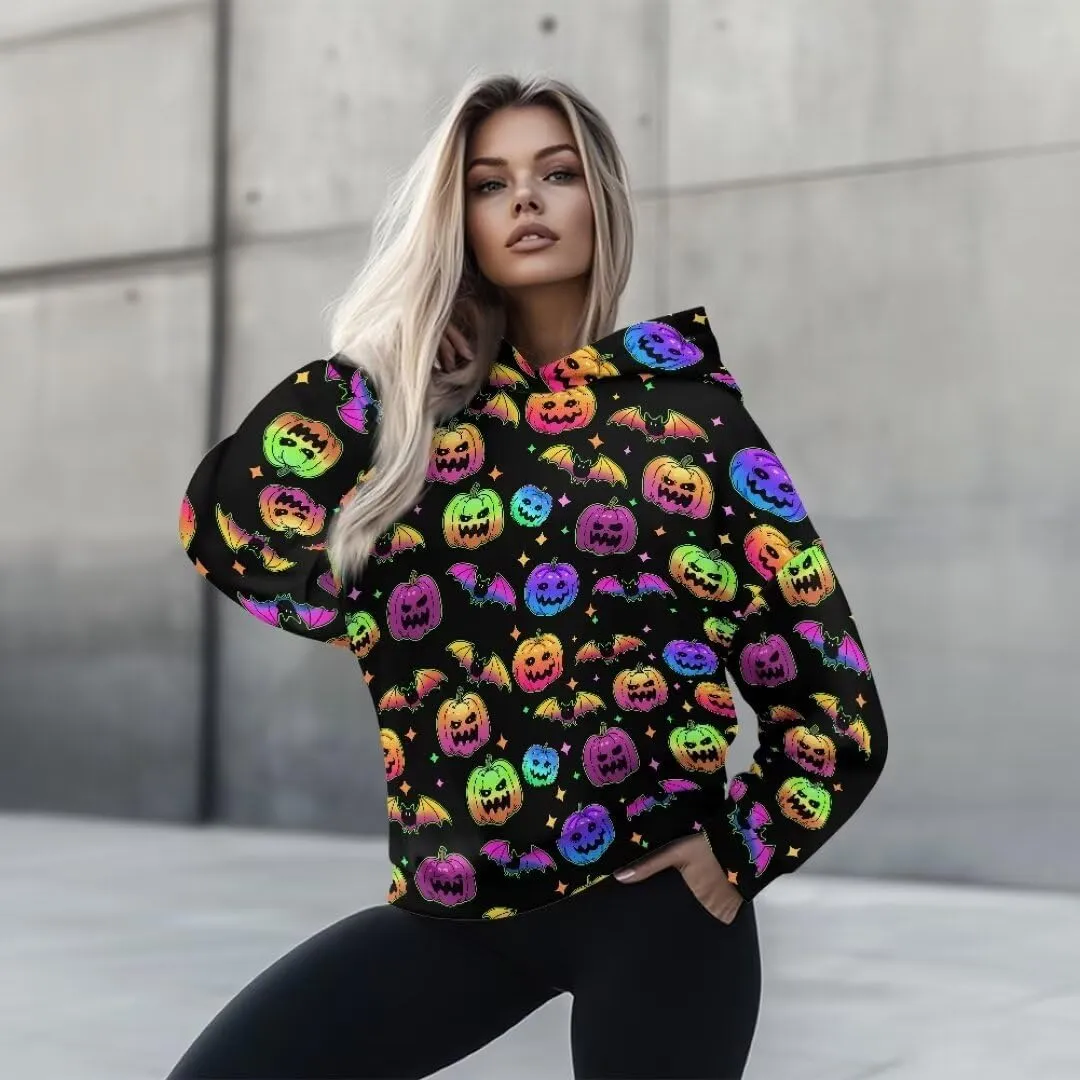 Halloween Sweatshirt for Women Graphic Hoodies 2024 Hooded Sweatshirt for Women Oversized Pullover Hoodies