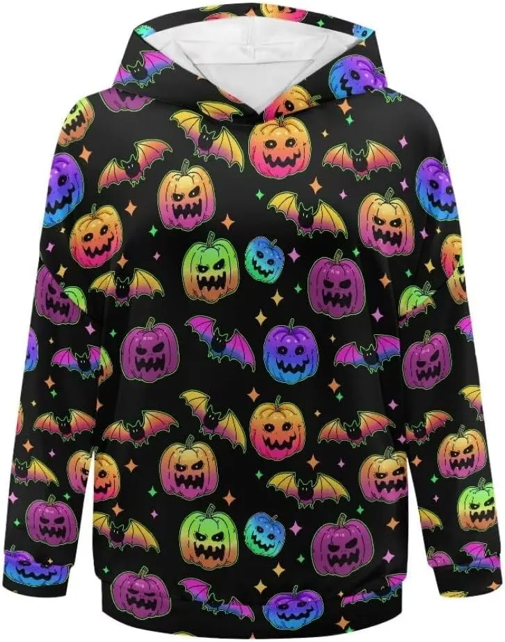 Halloween Sweatshirt for Women Graphic Hoodies 2024 Hooded Sweatshirt for Women Oversized Pullover Hoodies