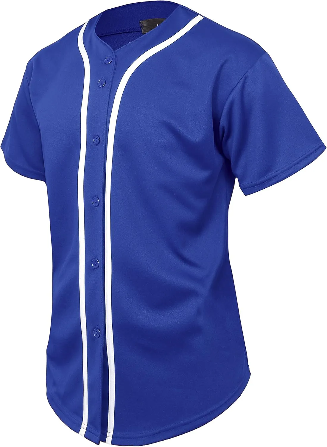 Hat and Beyond Mens Baseball Jersey Button Down T Shirts Hipster Plain Hip Hop 1UPA02