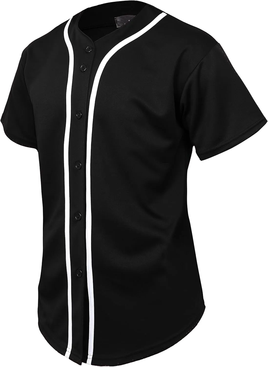 Hat and Beyond Mens Baseball Jersey Button Down T Shirts Hipster Plain Hip Hop 1UPA02