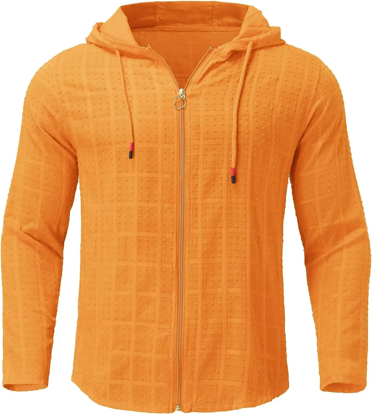 Hoodies for Men Long Cardigan Open Front Draped Lightweight Casual Slim Hooded shirt