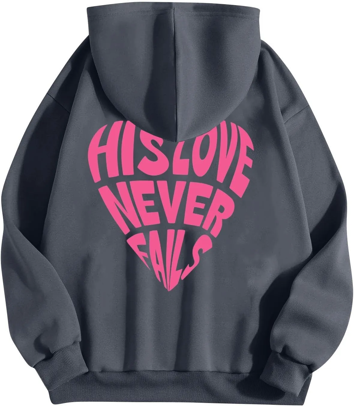 Hoodies For Teen Girls Long Sleeve Drawstring O Neck Casual Letter Printed Pullover Tops