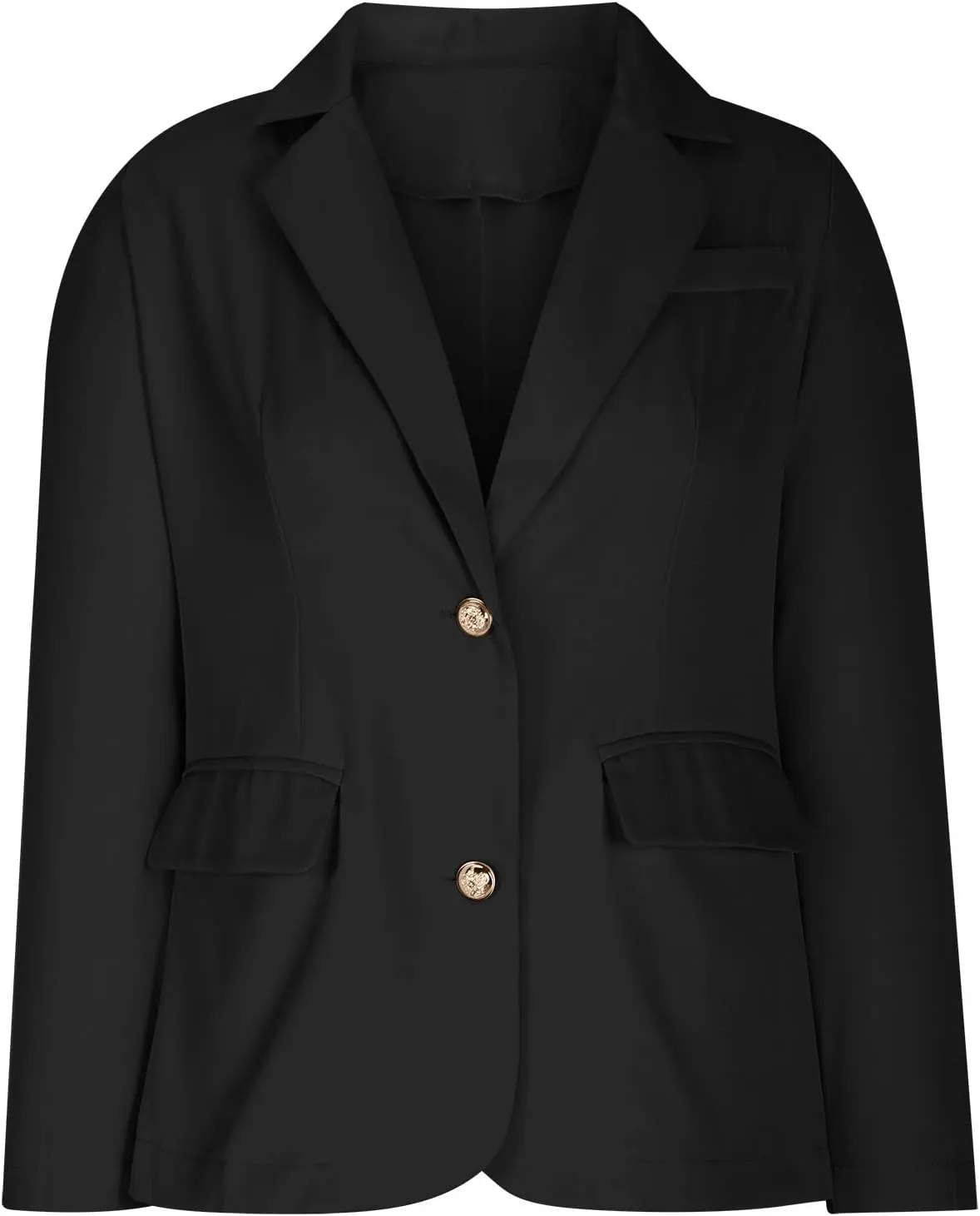 Jacket for Women Open Front Long Sleeve Casual Work Office Blazers with Pockets Classic Lapel Collar Blazer Jacket