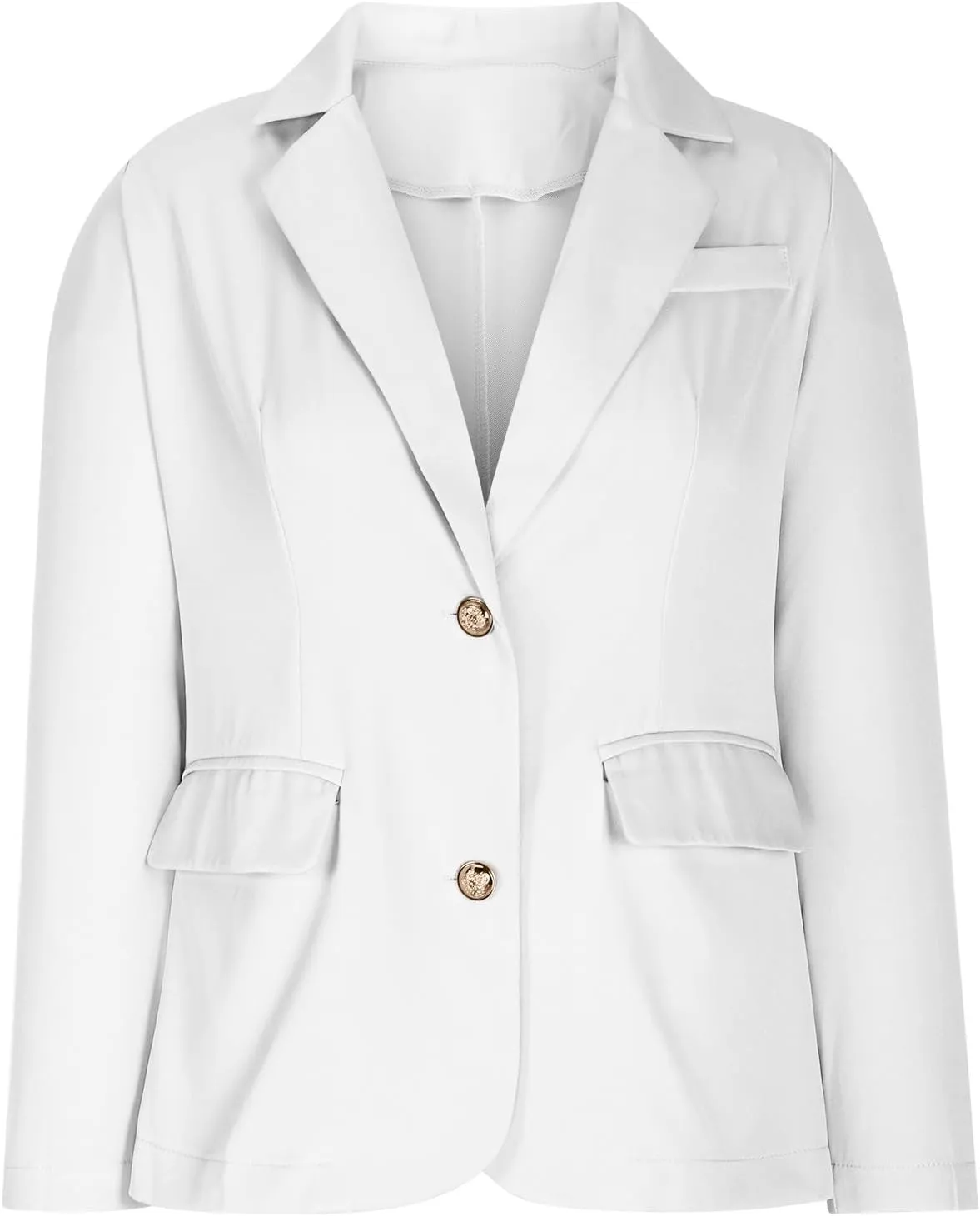 Jacket for Women Open Front Long Sleeve Casual Work Office Blazers with Pockets Classic Lapel Collar Blazer Jacket