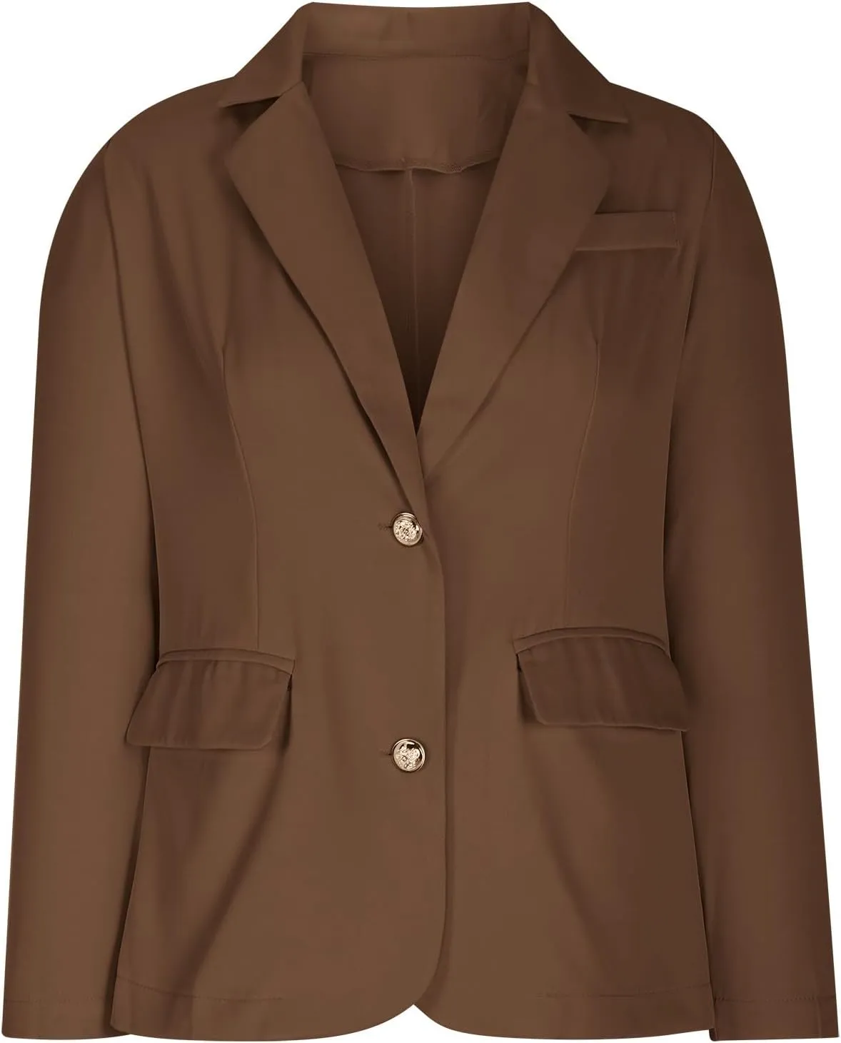 Jacket for Women Open Front Long Sleeve Casual Work Office Blazers with Pockets Classic Lapel Collar Blazer Jacket