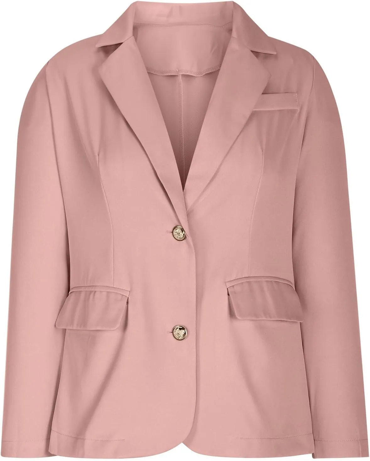 Jacket for Women Open Front Long Sleeve Casual Work Office Blazers with Pockets Classic Lapel Collar Blazer Jacket