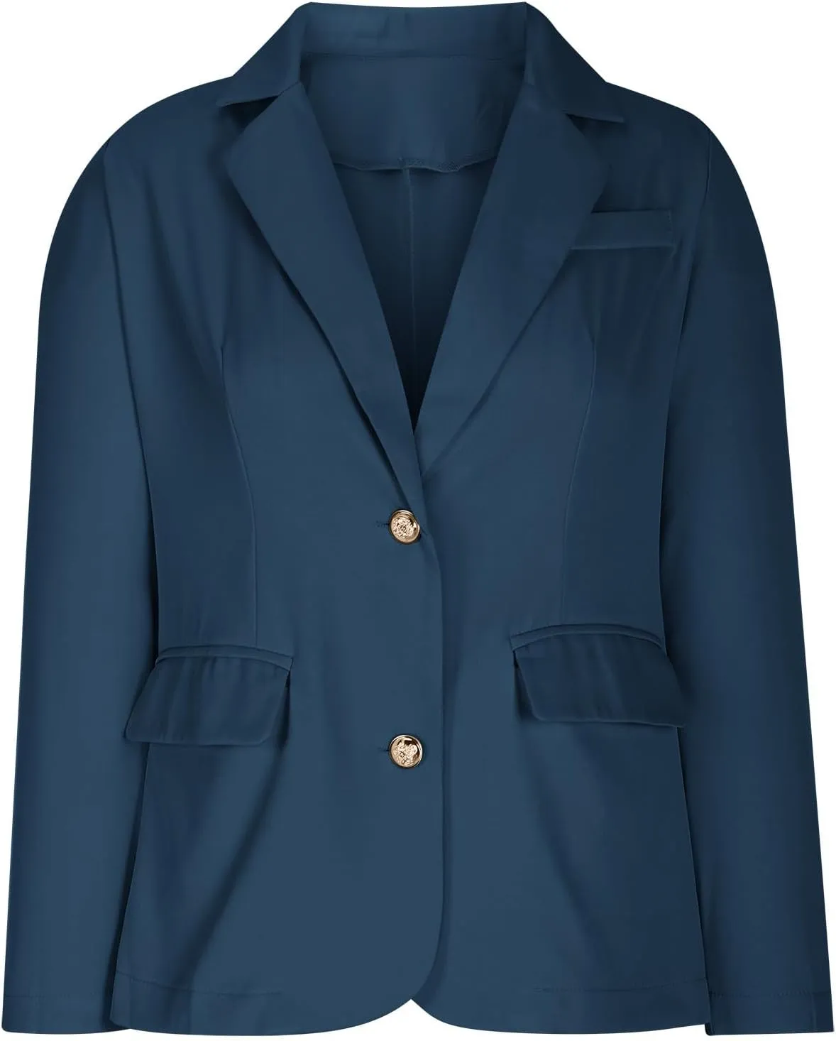 Jacket for Women Open Front Long Sleeve Casual Work Office Blazers with Pockets Classic Lapel Collar Blazer Jacket